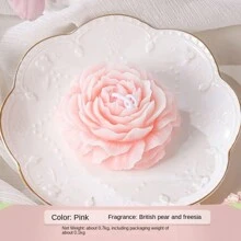 1 Stück weiße Pfingstrose duftende Sojawachskerze, kreative Dekoration für Schlafzimmer, Bad, Esszimmer, Wohnzimmer, das perfekte Geschenk für Mama, in 7 Farben erhältlich, Geschenke