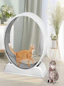 1pc Assembled Cat Lover And Cat Mom Love Exercise Wheel, Quiet Fitness Cat Lover And Cat Mom Love Running Wheel, Plastic Cat Lover And Cat Mom Love Running Mill