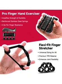 Adjustable Resistance Hand Grip Strengthener, Forearm Exerciser For Muscle Building And Athletic Grip Trainer, Hand Strengthener Tool Kit - 5 Pieces Grip Strength Training Set (Silicone Finger Gripper, Grip Ball, Grip Ring) Gym Accessories