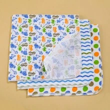 5 piezas Mantas cuadradas para bebés con patrones coloridos, mantas delgadas y suaves para recién nacidos, bebés e infantes, adecuadas tanto para bebés niño como niña - Multicolor - Ver 7