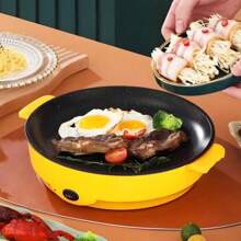 sartén eléctrica. Se trata de una sartén grill eléctrica antiadherente. Se puede utilizar para asar filetes, alitas de pollo, verduras, marisco, etc. Asas anchas en ambos lados, fácil de llevar. No se adhieren fácilmente las manchas de grasa, fácil de limpiar.