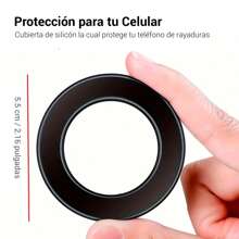 CELULARTE Anillo Soporte Compatible con Magsafe para iPhone 15 14 13 12 Serie, Agarre Sujetador de Metal Compatible con Samsung, Stand Ring Holder  - Negro - Ver 4