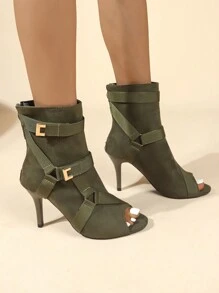 Women's Short Boots, New Sexy And Versatile High-Heel British Style  Boots, Thin-Heeled Peep-Toe Cool Boots, Jazz Dance Paddock Dancing High-Heeled Shoes, Thin-Heeled Short Boots Jazz Dance, Summer Breathable Thin  Boots