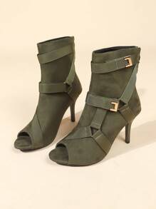 Women's Short Boots, New Sexy And Versatile High-Heel British Style  Boots, Thin-Heeled Peep-Toe Cool Boots, Jazz Dance Paddock Dancing High-Heeled Shoes, Thin-Heeled Short Boots Jazz Dance, Summer Breathable Thin  Boots