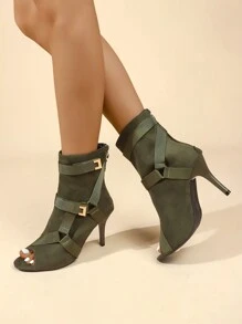 Women's Short Boots, New Sexy And Versatile High-Heel British Style  Boots, Thin-Heeled Peep-Toe Cool Boots, Jazz Dance Paddock Dancing High-Heeled Shoes, Thin-Heeled Short Boots Jazz Dance, Summer Breathable Thin  Boots