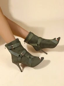Women's Short Boots, New Sexy And Versatile High-Heel British Style  Boots, Thin-Heeled Peep-Toe Cool Boots, Jazz Dance Paddock Dancing High-Heeled Shoes, Thin-Heeled Short Boots Jazz Dance, Summer Breathable Thin  Boots