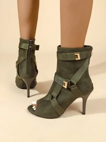 Women's Short Boots, New Sexy And Versatile High-Heel British Style  Boots, Thin-Heeled Peep-Toe Cool Boots, Jazz Dance Paddock Dancing High-Heeled Shoes, Thin-Heeled Short Boots Jazz Dance, Summer Breathable Thin  Boots