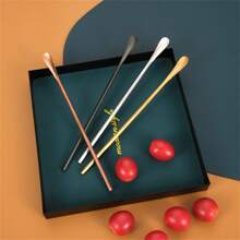 2/4 件装长柄不锈钢咖啡和浓缩咖啡勺 - 非常适合搅拌、调味和盛放冰茶 - 厨房用品、厨房、圣诞礼物 - 彩色 - 查看 8