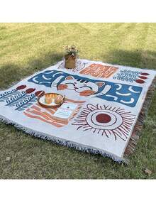 1入組帳篷防潮野餐墊，露營桌布，草坪墊，波西米亞編織線毯子，美式戶外露營毯子（產品外包裝隨機發貨） - 蘇克雷 - 查看 9