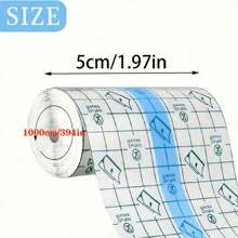 1pc Waterproof Ear Protection Bandage For Swimming, Transparent Waterproof Tape For Shower, Transparent Adhesive Bandage For TattooFor Outdoor,Sport,Travel,Household,Office,School - White - View 3