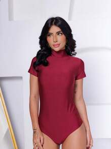 Women Bodysuits - Burgundy - View 3