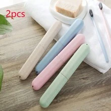 1/2/3/4/5 Pcs Random Color Travel Toothbrush Holder Case,Boho Vibes - Multicolor - View 12