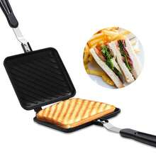 1PC New Sandwich And Bread Making Tool, Household Baking Tool, Kitchen Small Frying Pan - Black - View 1