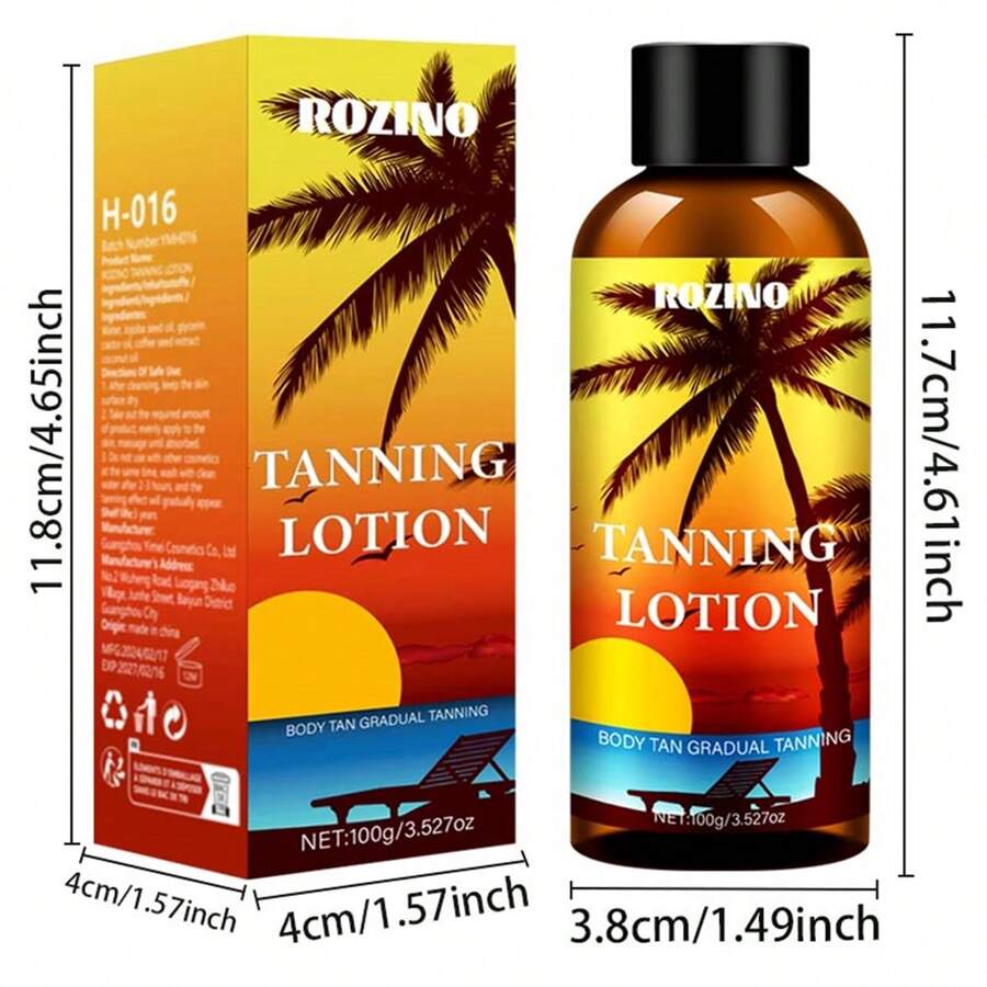 100ml SelfTanning Lotion For Face And Body, SunKissed Bronze Skin, Easy To Apply for Sale New