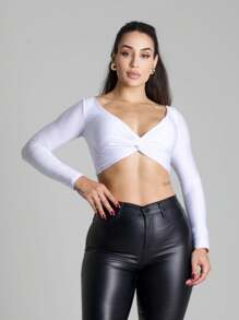 Women Tops - 白色 - 查看 2
