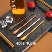 2/4 件装长柄不锈钢咖啡和浓缩咖啡勺 - 非常适合搅拌、调味和盛放冰茶 - 厨房用品、厨房、圣诞礼物 - 彩色 - 查看 21