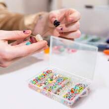 صندوق بلاستيكي شفاف لتخزين أدوات الصيد وإبر الطعم، منظم شفاف للإكسسوارات والخرز وإكسسوارات صنع المجوهرات، حاوية نظام تنظيم للمشغولات اليدوية - متعدد الألوان - مشاهدة 8