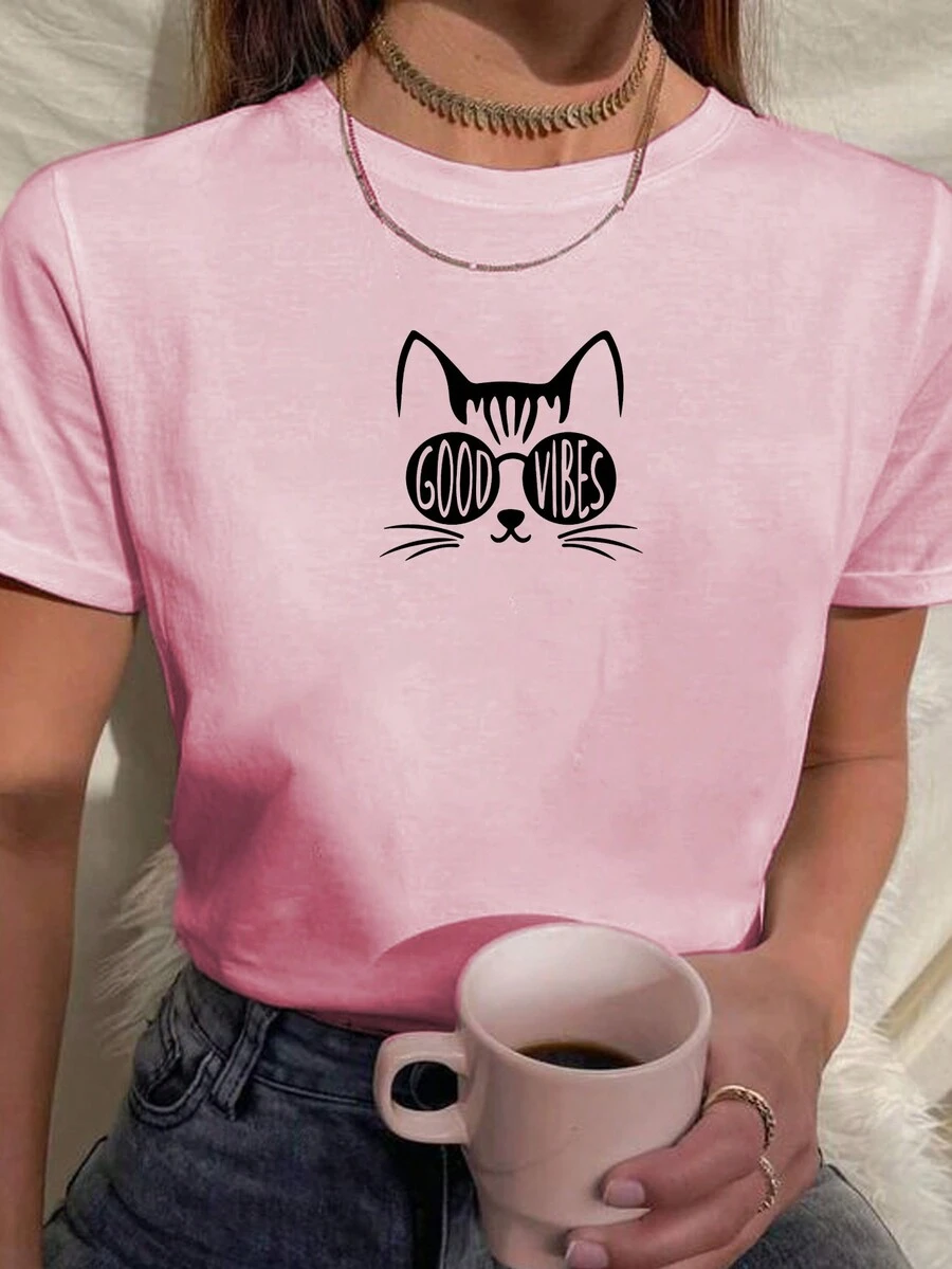 Women T-Shirts - 淺粉色 - 查看 1