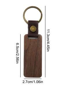 Móc khóa bằng gỗ tùy chỉnh, Quà tặng cá nhân cho cha mẹ, gia đình, bạn bè hoặc móc khóa khách sạn - Cà phê nâu - Xem 8