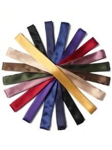 2條160cm女性瘦身絲巾長髮帶絲帶小頸巾袋提手絲帶頸巾頭巾女士領帶 - A - 查看 5