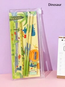 Set de 5 piezas de artículos de papelería, con temas lindos de dinosaurio/jardín animal/animal marino, ideal para regalos de Año Nuevo, Navidad, cumpleaños, regreso a la escuela, recompensas escolares/de jardín de infantes, suministros escolares