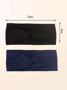 4pcs Solid Twist Detail Wide Hair Band Casual Headband Turban Headband Sweatband, School Stuff, College, Headbands Fall Winter Hair Accessories For Women For Vacation Outfits Woman Elegant Scarf