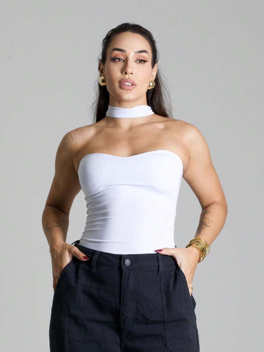 Women Bodysuits - White - View 1