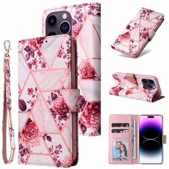 Luxury Gilded Marble Pattern Wallet Case With Card Slots And Wristband Compatible With Iphone 16 15 14 13 12 11 Pro Max X XR 7 8 SE For Galaxy S25 S24 S23 S22 S21 A12 A13 A14 A15 A35 A55 A33 A53 Redmi Note 13 13 Pro 12 12 Pro 11 10 9 Pro PU Leather Stand Holder Flip Covers Waterproof Shockproof Anti-Fall Scratch Resistant
