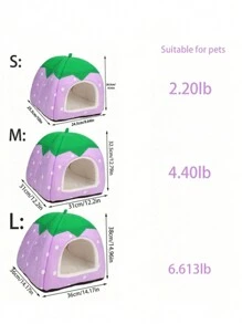 DODOPET 1 Peça Cama Para Animais De Estimação Com Estilo De Ger Mongol, Casa Quente Para Animais De Estimação No Inverno, Adequado Para Mantê-los Quentes Em Casa - Vermelho - Ver 8
