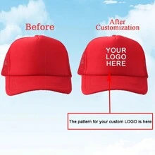 1 Custom-Made And Personalized Adjustable Men's Truck Driver Hat With Mesh Women's Baseball Net Hat For Outdoor Sports Shading. Your Favorite Custom Hat Design