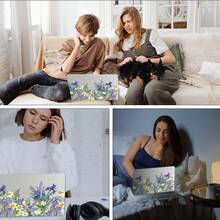 In Ốp Bảo Vệ Cứng Bằng Nhựa Họa Tiết Hoa Màu Tím Tương Thích Với Laptop Apple Air Pro 13.3 13.6 14.2 15.3 16.2 Inch M1 M2 M3 Pro/Max Chip Release 2016 2017 2018 2019 2020 2021 2022 2023 2024 Model A1392 A2179 A2337 M1 M2, A2681 M3, A2338 A2289 A2251 A2159 A1989 A1706 A1708, A2779 A2442 A2918 A2992, A2941, A2780 A2485 A2991 - Bìa trong suốt in hoa tím - Xem 8