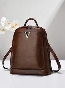 High-End Backpack 2024 New Niche Versatile Fashionable Leisure Travel Bag Large Capacity Retro Ladies Commuter Backpack Oil Wax Leather School Bag - Brown - View 5