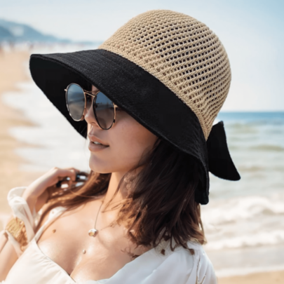 1 peça Chapéu de Sol Feminino para Praia, Quatro Estações, Esportes ao Ar Livre, Proteção Solar, Secagem Rápida, Capa de Malha Respirável