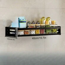 1pc Thickened Kitchen Storage Rack For Spice Utensil Hanging, Drainage Rack For Cloth/Chopping Board/Ladle, Suitable For Kitchen Storage