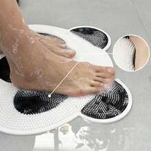 Scrubbare le dita dei piedi in silicone ad effetto coniglio, tappetino esfoliante di grandi dimensioni per il bagno e la doccia - Multicolore - Visualizzare 3