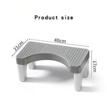 Taburete auxiliar para el baño para ayudar a hacer sentadillas en el inodoro para adultos, personas mayores, mujeres embarazadas, niños y bebés - Blanco - Ver 4