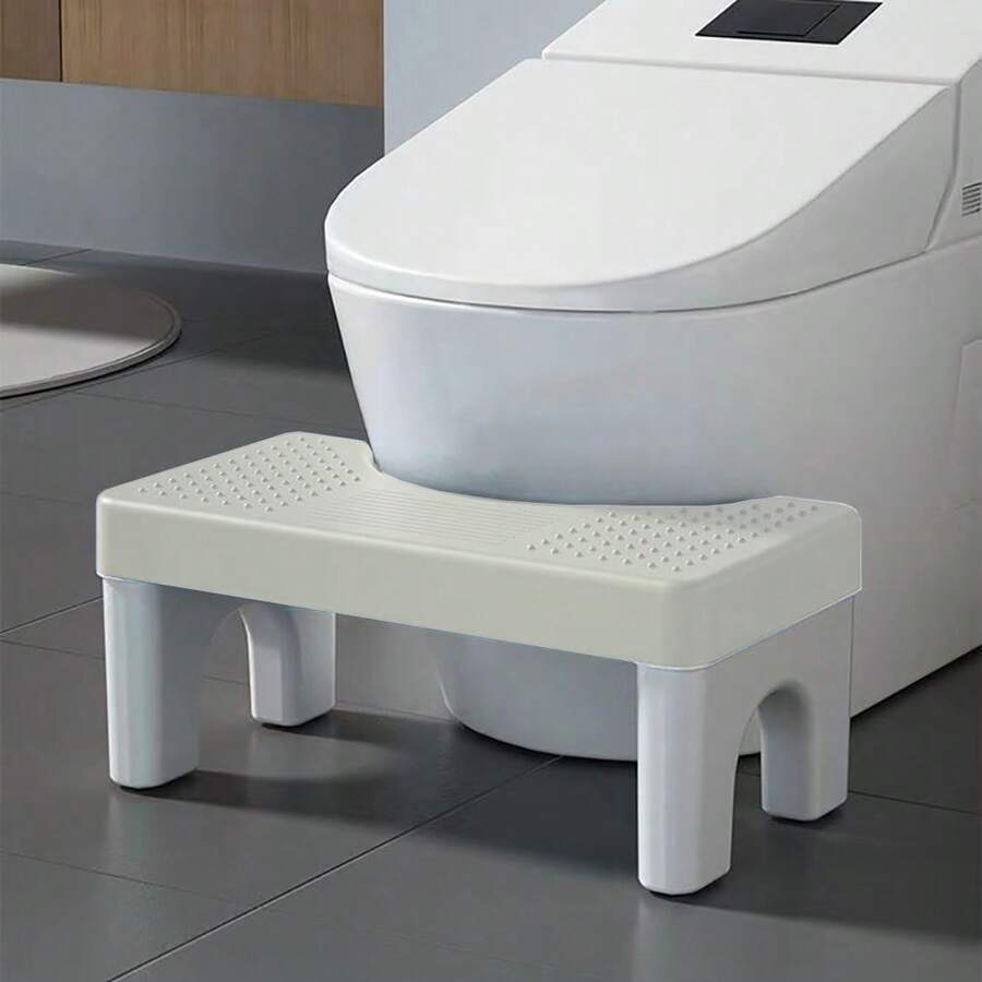 Taburete auxiliar para el baño para ayudar a hacer sentadillas en el inodoro para adultos, personas mayores, mujeres embarazadas, niños y bebés - Blanco - Ver 1