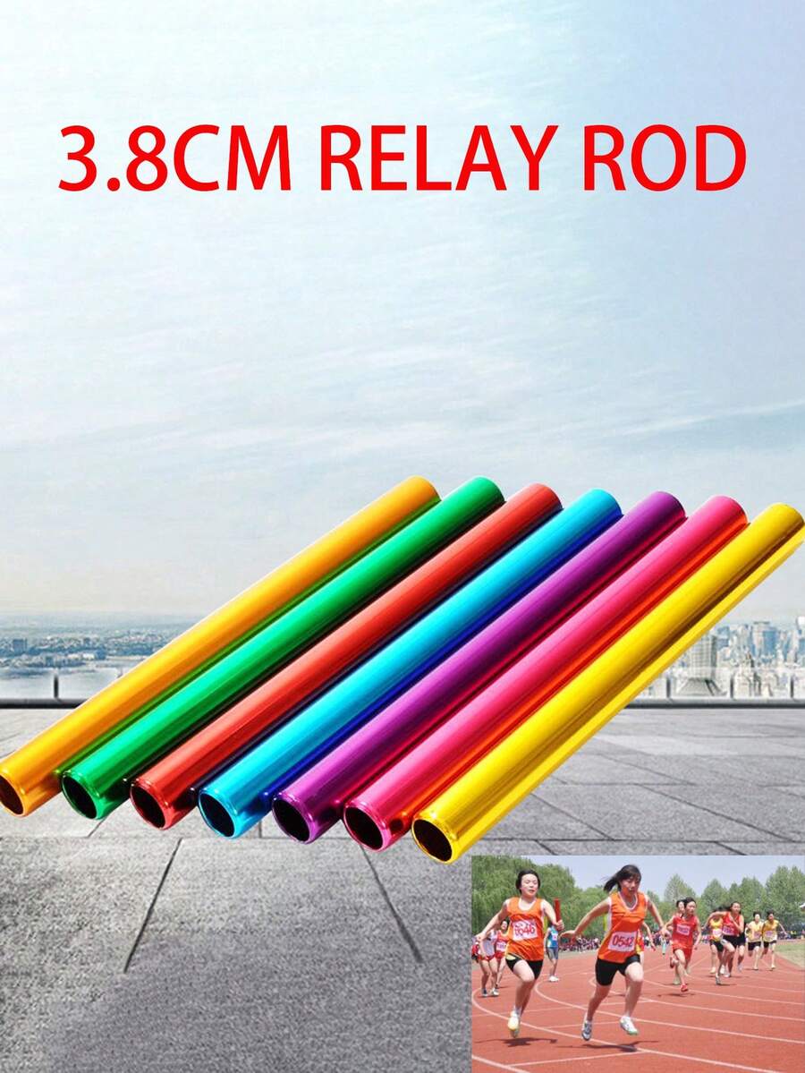 Bite FIoat Two 3.8CM Relay Rods In Color Aluminum Alloy Relay Baton Track And Field Athletics Running Racing Match Game Sport Tool For Training Competition Tool Supplies Randomly Send Colors - Multicolor - View 1