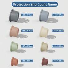 Zabawka do kąpieli dla dzieci w wieku 1-3 lat, 8 szt. składanych kubków do wsuwania, zabawka do wanny z wodą dla niemowląt w wieku 6-12 miesięcy, wczesny rozwój edukacyjny, prezent Montessori dla chłopców i dziewcząt w wieku 2-4 lat (losowy kolor)