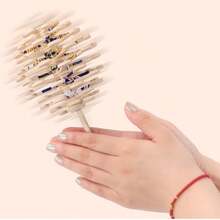 1入組旋轉臉變色味覺棒糖，緩解壓力的費波那契數列樹葉設計小玩具，桌面裝飾，隨機款式 - 彩色 - 查看 10