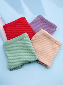 4pcs Lace Ribbed Breathable Seamless Panties - Multicolor - View 5