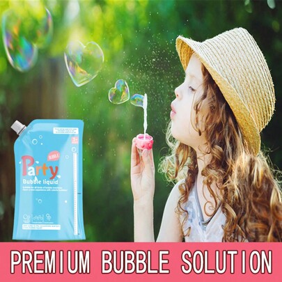 1000ml Capacity Bag 100ml Bubble Concentrate Toy Children Bubble Machine Special Bubble Water Parent-Child Game For 3 Years +