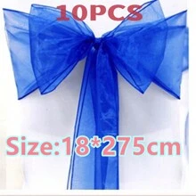 10pcs Organza Chair Sashes, Black Butterfly Chair Back Decorations, 18cm Wide X 275cm Long, For Wedding, Saudi National Day Party, Christmas Events And Celebrations, DIY Chair Decor