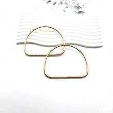 2pcs Gold Metal Half Circle Bag Handle Hardware For DIY Handbag Making