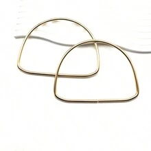 2pcs Gold Metal Half Circle Bag Handle Hardware For DIY Handbag Making