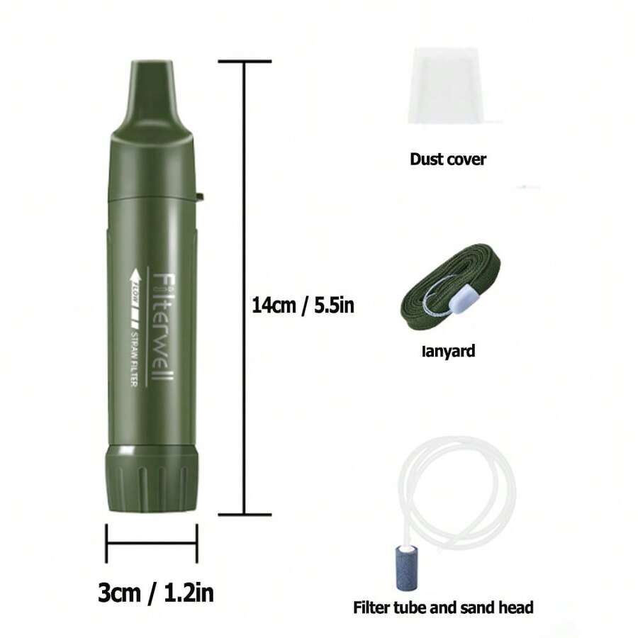 1Pack 4000 Liter Outdoor Water Filter, Personal Water Filter