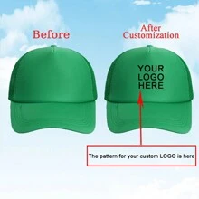 1 Custom-Made And Personalized Adjustable Men's Truck Driver Hat With Mesh Women's Baseball Net Hat For Outdoor Sports Shading. Your Favorite Custom Hat Design