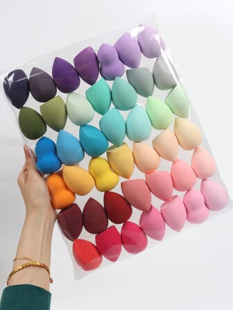 Makeup Sponge Set Of 3/5/10/15/20/30/50, Random Colors And Shapes, Makeup Sponge For Liquid, Cream And Powder Foundation, Multi-Color Cosmetic Sponge, Latex-Free Wet And Dry Dual-Use Makeup Applicator Cream For All Skin Types,Makeup,Cheap,Room Decor,Vanity,Travel,Bedroom,Makeup Accessories,Puff,Makeup Blender,Powder Puff,Makeup Sponge,Cheap,Stocking Stuffers,Makeup,Makeup Tools,Cheap Stuff,Gifts,Gifts For Women,Christmas Gifts