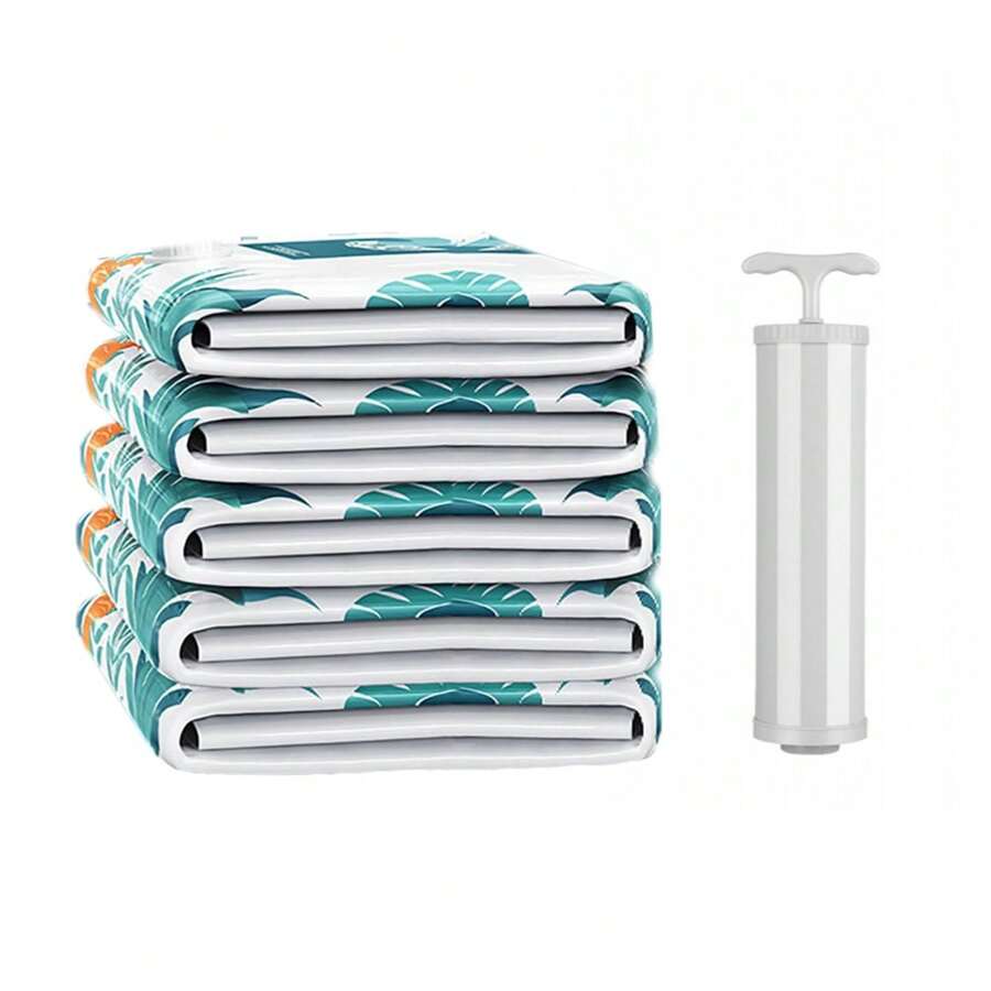 真空收納袋（壓縮袋）可節省80％空間-用於被子、毛毯、寢具的真空袋，用於壓縮密封衣櫥收納和旅行 - 無色 - 查看 1