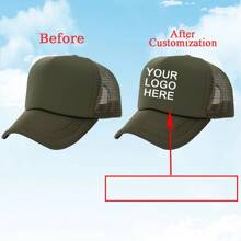 1 Custom-Made And Personalized Adjustable Men's Truck Driver Hat With Mesh Women's Baseball Net Hat For Outdoor Sports Shading. Your Favorite Custom Hat Design